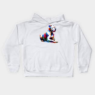 Artistic Dogo Argentino in Vibrant Splash Paint Style Kids Hoodie